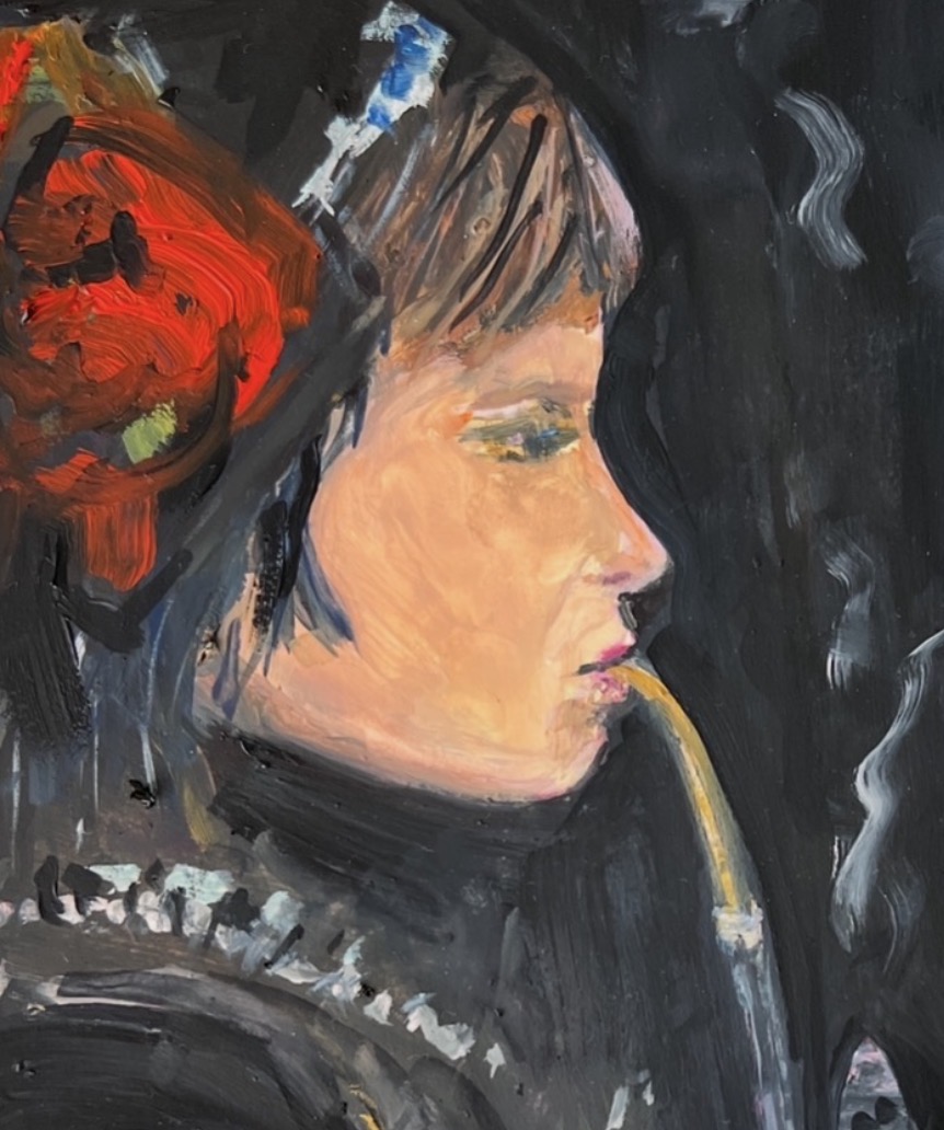 Detail of Hutsul Woman. Portrait of a Ukrainian Woman by Marina Stognieva